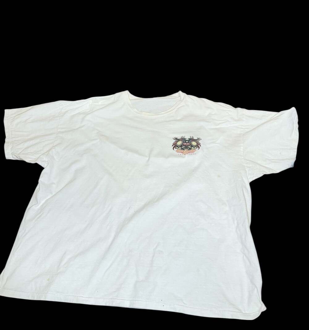 Vintage Harley Davidson Las Vegas Cafe T Shirt 3XL Skull Back Print